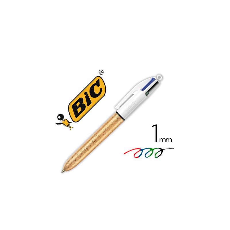 BOLIGRAFO BIC SHINE 4 COLORES FROZEN ORO
